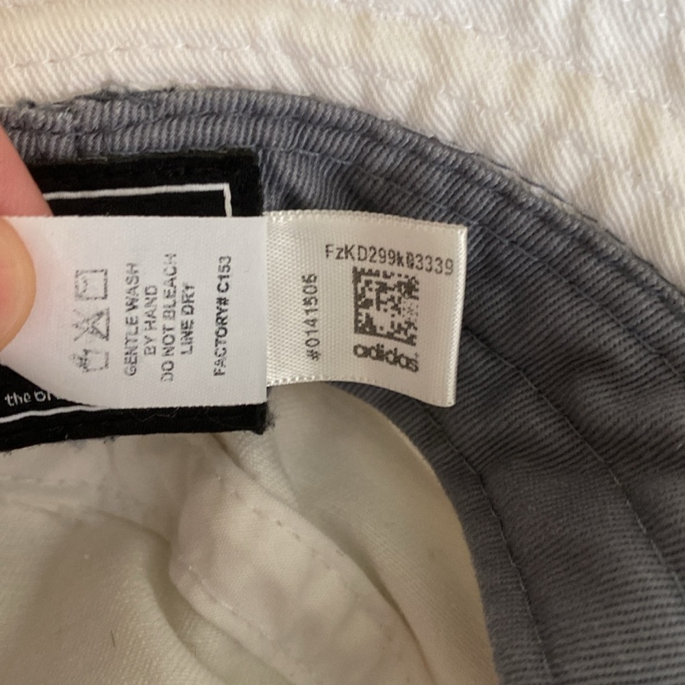 Adidas Unisex Originals Washed Bucket Hat White/Black - Picture 4 of 5